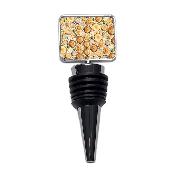 Lots Of Logs Wine Bottle Stopper Cap Plug