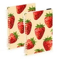 thumbnail image 1 of Lots Of Strawberries Ring Binder Notebook Journey Note Diary College Ruled Spiral Notebook Study Loose Leaf Paper A5 60 Pages, 1 of 8