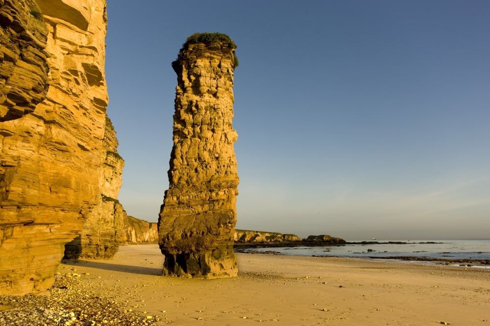 Lots Wife Rock Formation South Shields Tyne And Wear England Canvas Art - John Short Design Pics (38 x 24)