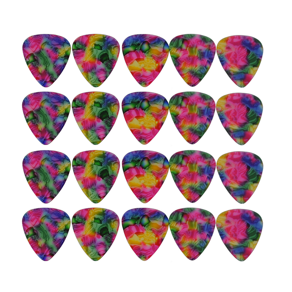 100pcs Medium 0.71mm Blank Guitar Picks Plectrums Celluloid Tie dye