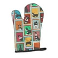 thumbnail image 1 of Lots of Black and Silver Schnauzer Oven Mitt 8.5 in x 12 in, 1 of 5