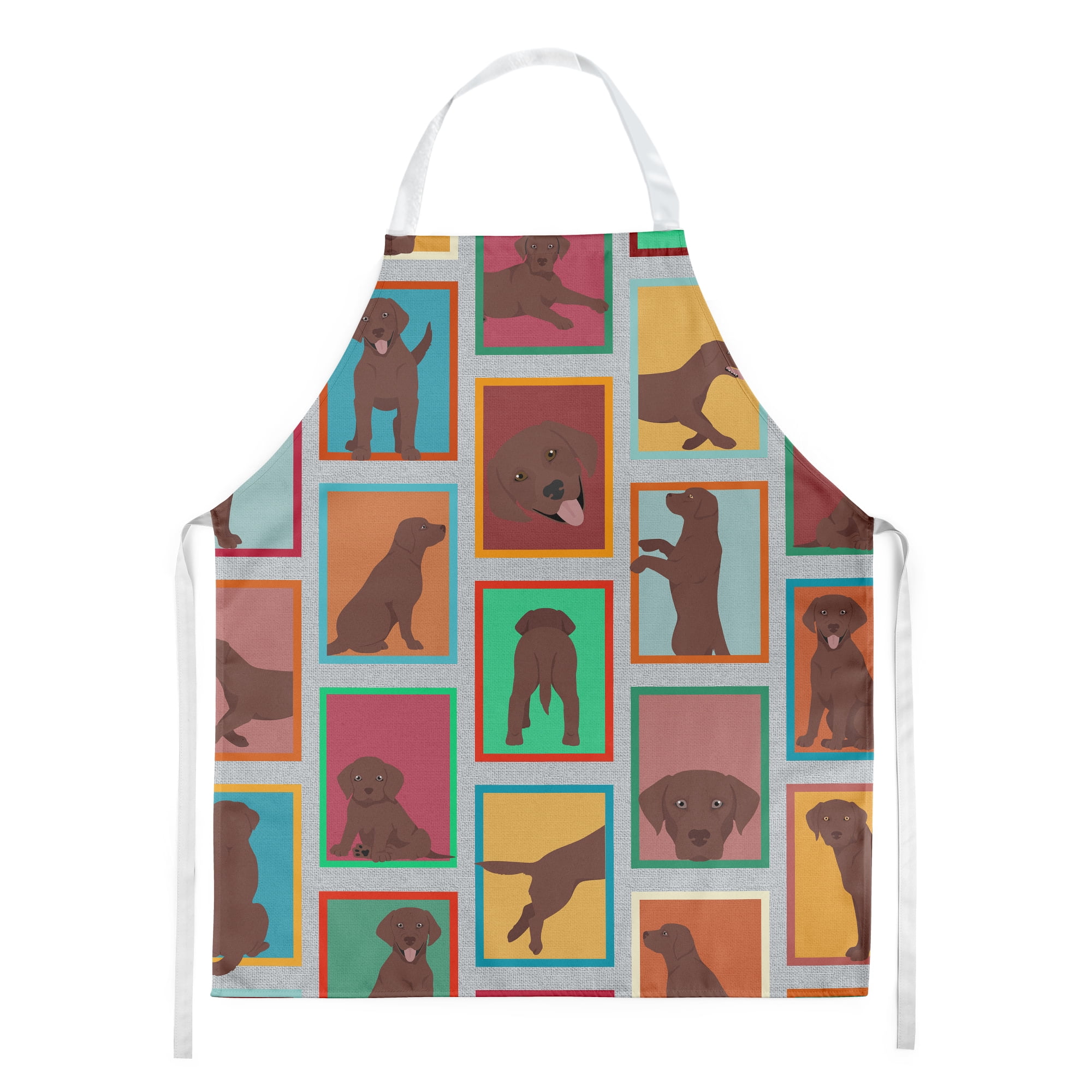 Lots of Chocolate Labrador Retriever Apron 27 in x 30 in