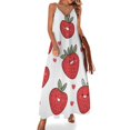 thumbnail image 1 of Lots of Little Strawberries Sleeveless Dress Women's Evening Dress Womans Clothing, 1 of 9