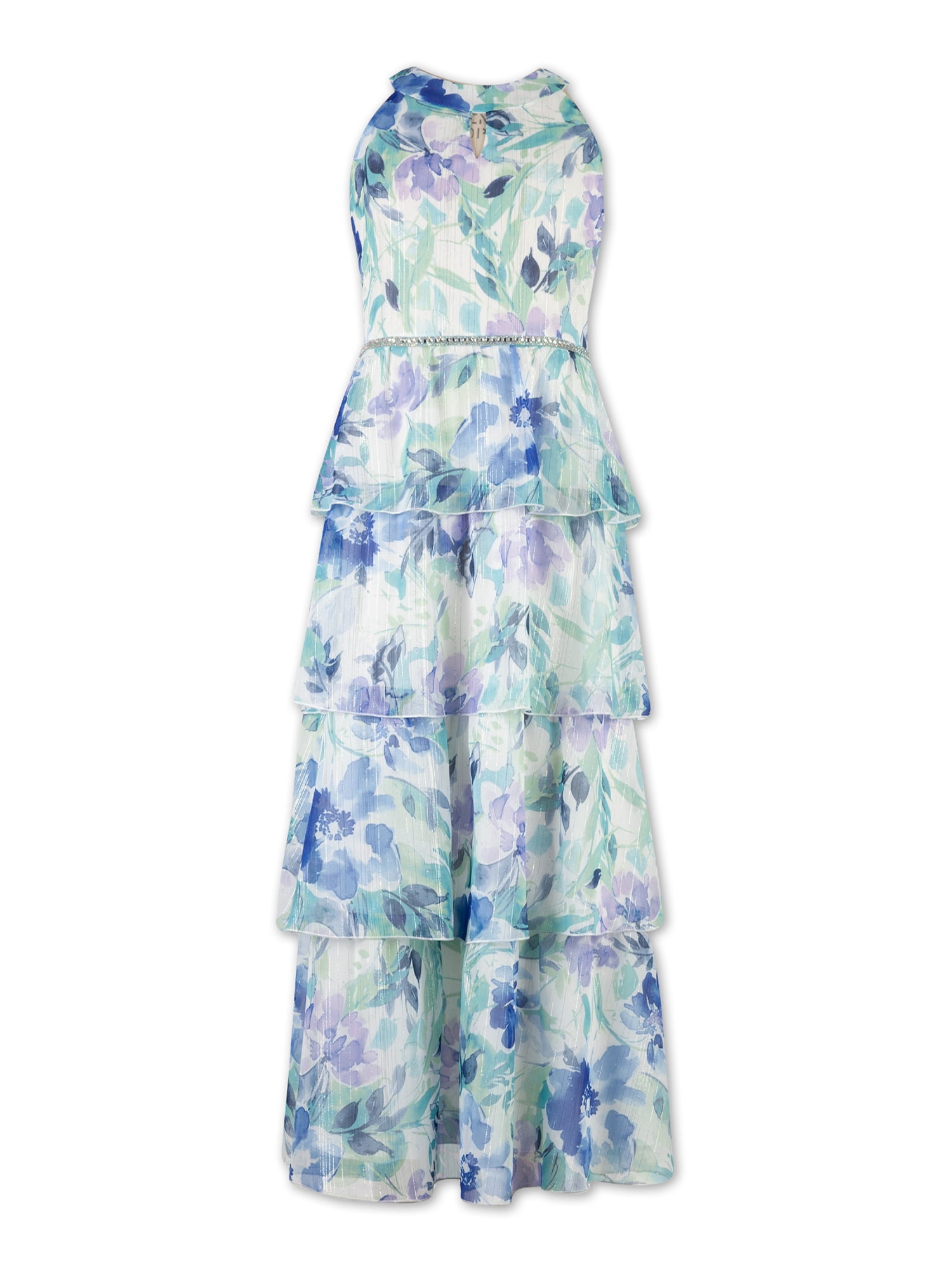 Lots of Love by Speechless Girls High Neck Floral Tiered Maxi Dress