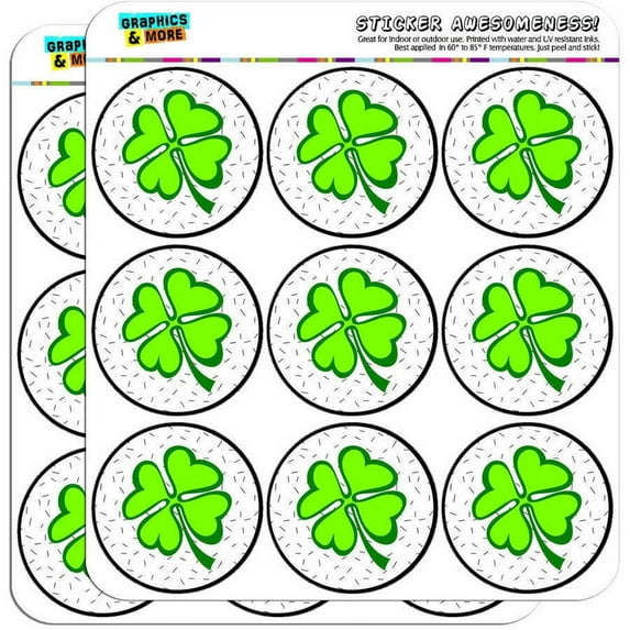 Lots of Luck Lucky Irish Four Leaf Clover 18 2" Planner Calendar Scrapbooking Crafting Stickers