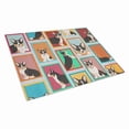 thumbnail image 1 of Lots of Tricolor Cardigan Corgi Glass Cutting Board Large 12 in x 15 in, 1 of 5