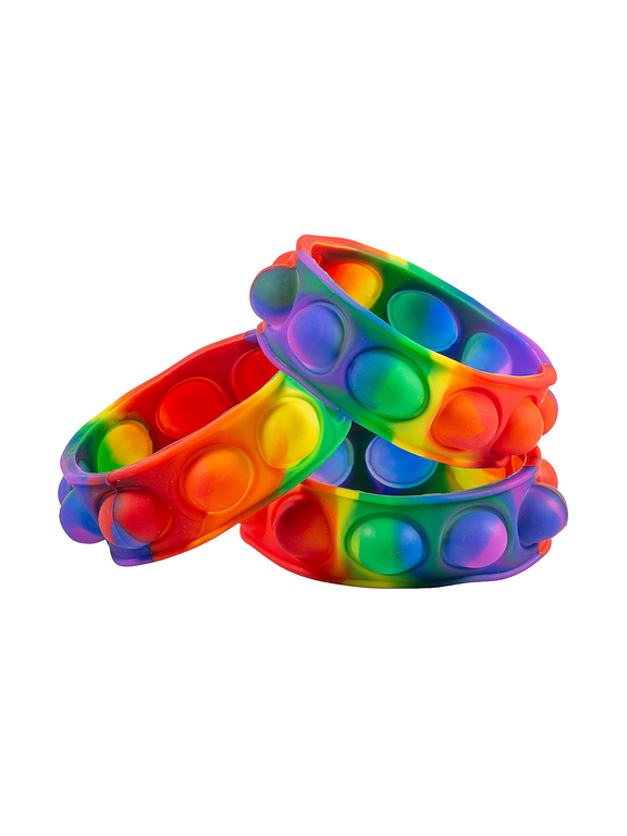 Lotsa Pops Rainbow Bracelets - 12 Pieces