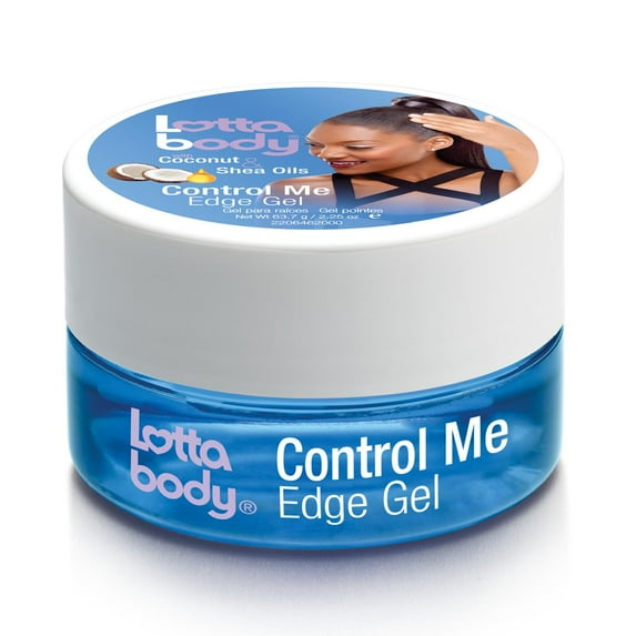 Lottabody Edge Control Hair Styling Gel with Coconut & Shea Oils, 2.25 oz., Moisturizing, Female