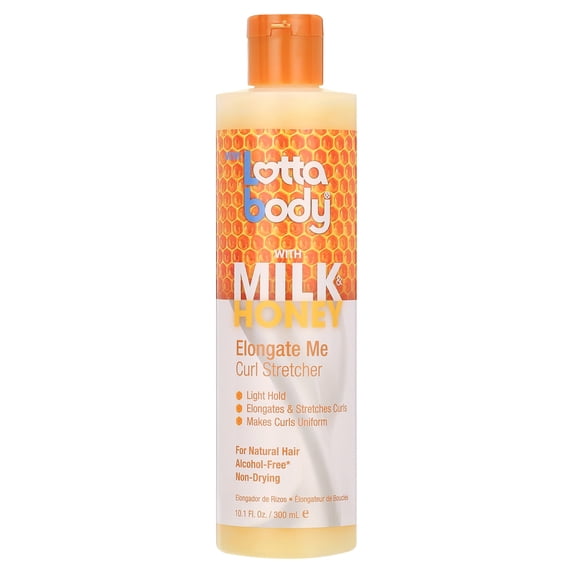 Lottabody Elongating Curl Stretcher Styling Cream with Milk and Honey, 10.1 oz