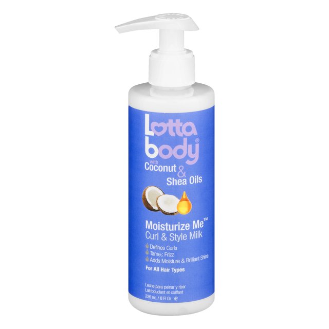 Lottabody Moisturizing Hair Styling Gel with Coconut & Shea Oils, 8 oz
