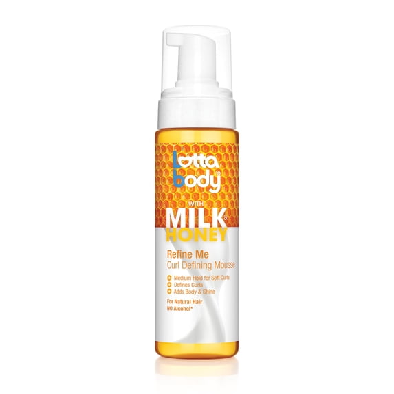 Lottabody, Refine Me Curl Defining Mousse, Medium Hold for Soft Curls, Moisturizes, Controls Frizz, 7 Fl Oz