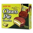 thumbnail image 1 of Lotte Choco Pie Green Tea, 12 Count, 1 of 3