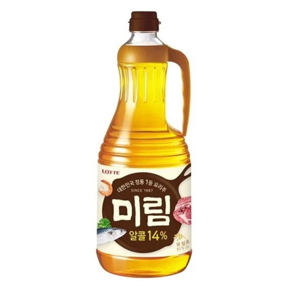 Lotte Cooking Wine Mirim 1.8L Korean Rice Wine for Cooking, Marinades & Seasoning