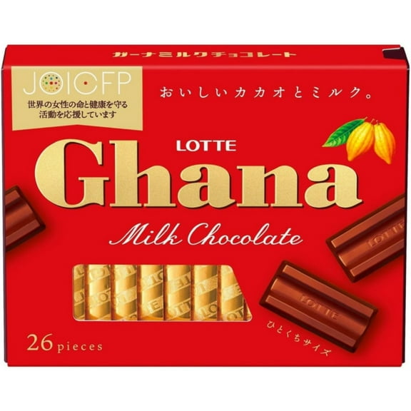 Lotte Ghana Excellent Milk Chocolate 119g (26 Pieces) Made in JAPAN - Tokyo Sakura Mall