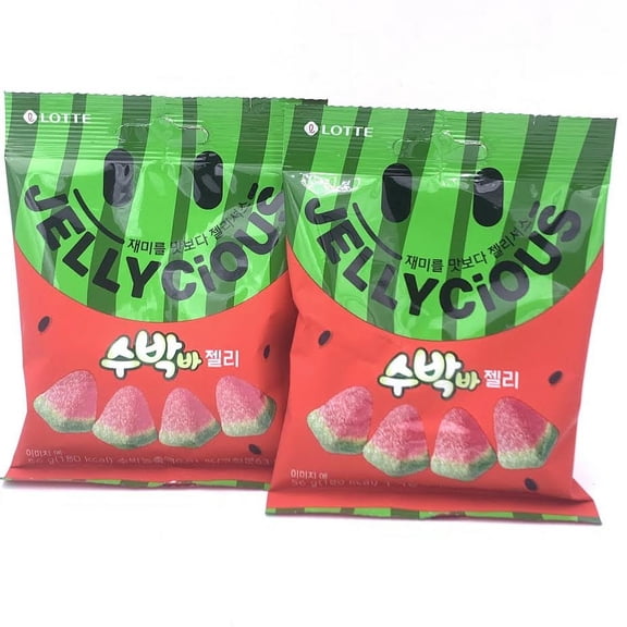 Lotte Jellycious Gummy Watermelon Flavor 56gx2bags