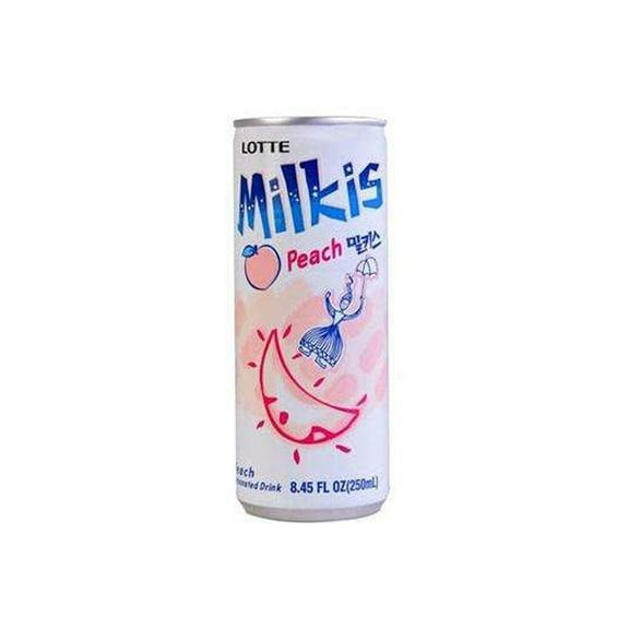 Lotte Milkis Carbonated Soda Drink Peach Flavour 1 Pack (6pcs) - 51Fl oz (Pack of 4)