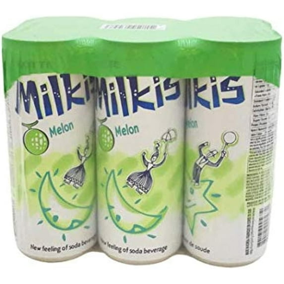 Lotte Milkis Soda Beverage, Melon And Milk 50.72 Fl Oz (Pack Of 6)