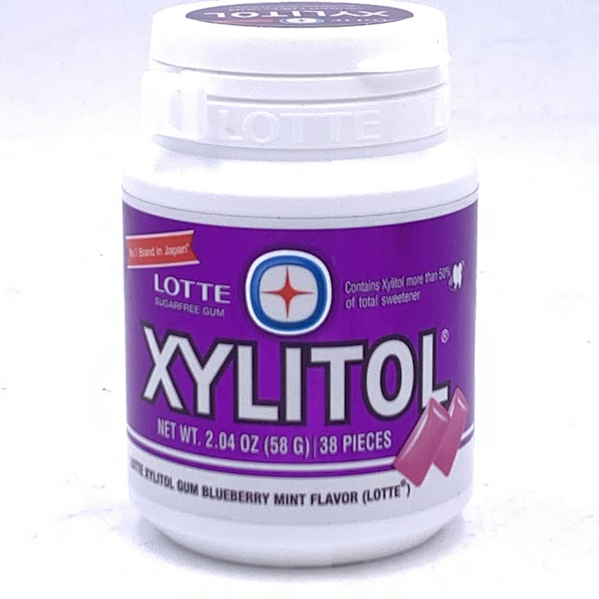 Lotte Xylitol Blueberry Mint Flavor Sugar Free Gum 2.04 oz.