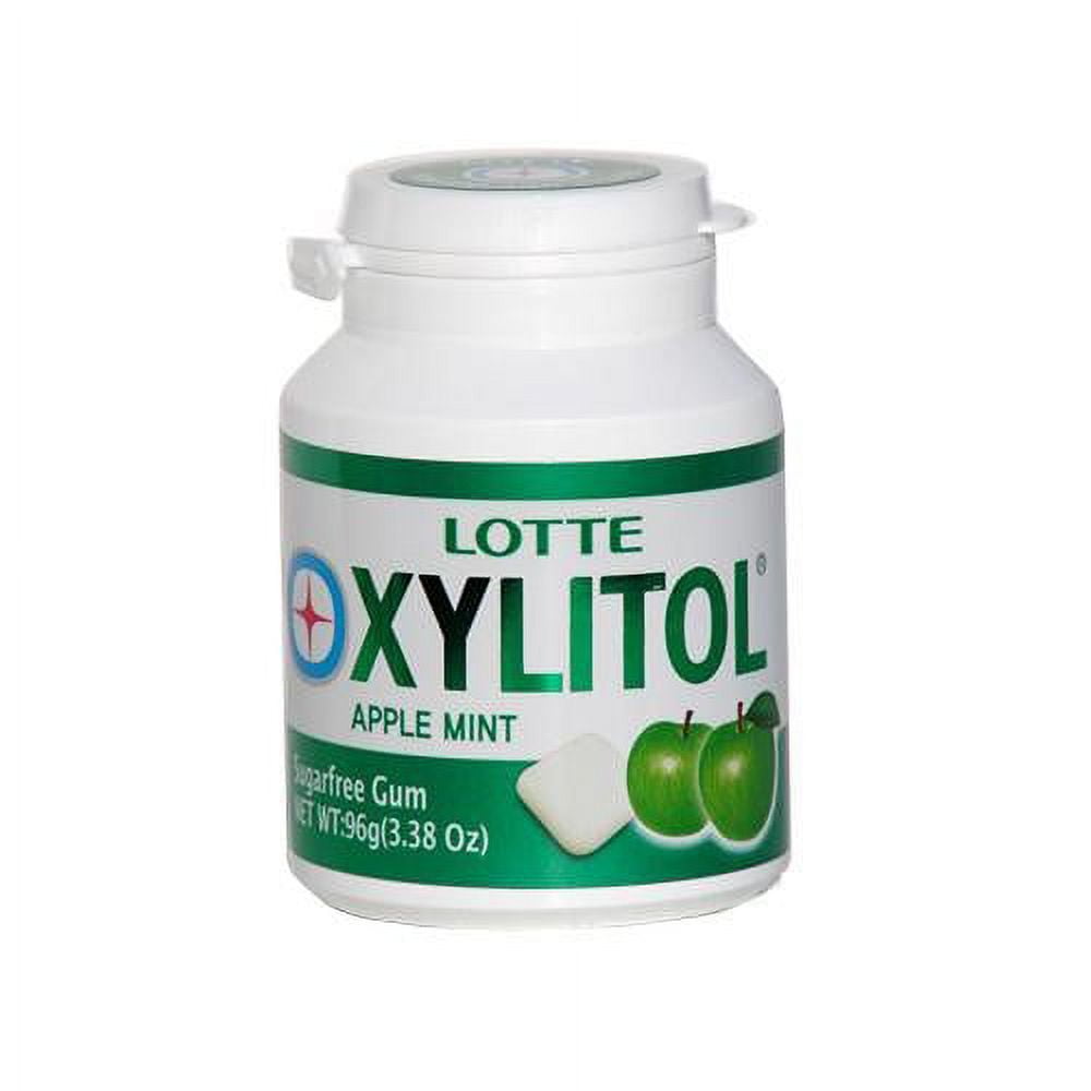 Lotte Xylitol Sugar Free Gum, Apple Mint, 96 Gm