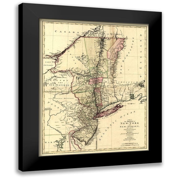 Lotter 12x14 Black Modern Framed Museum Art Print Titled - New York - Lotter 1777