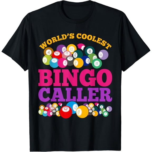 Lottery Bingo Winner Gift Worlds Coolest Bingo Caller Bingo T-Shirt