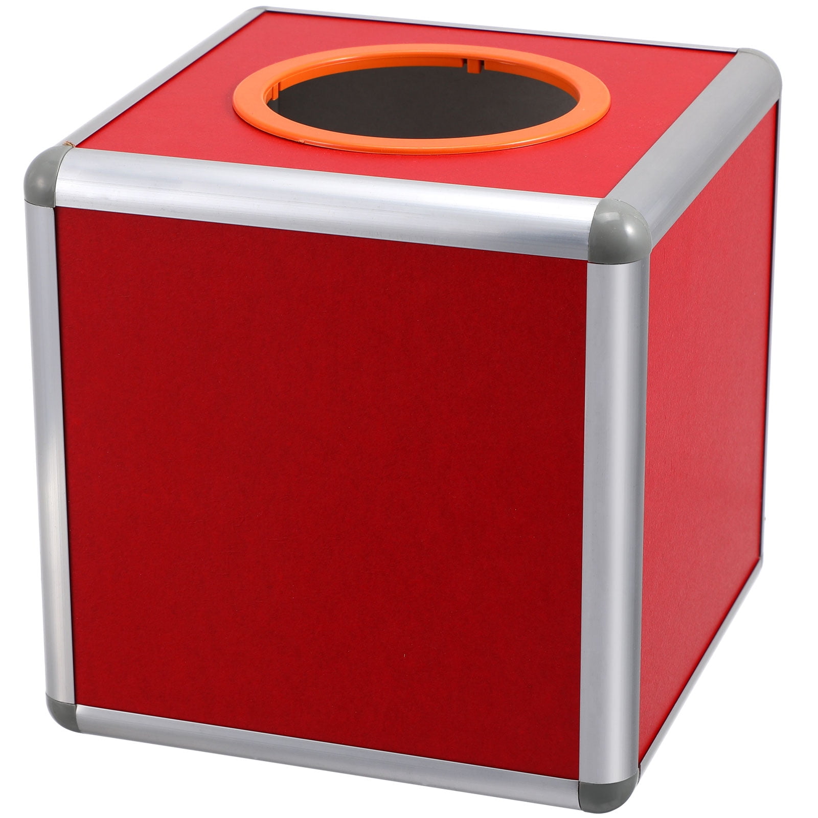 Foxnovo Raffle Box for Tickets Made of Aluminum Alloy and in Red Color ...