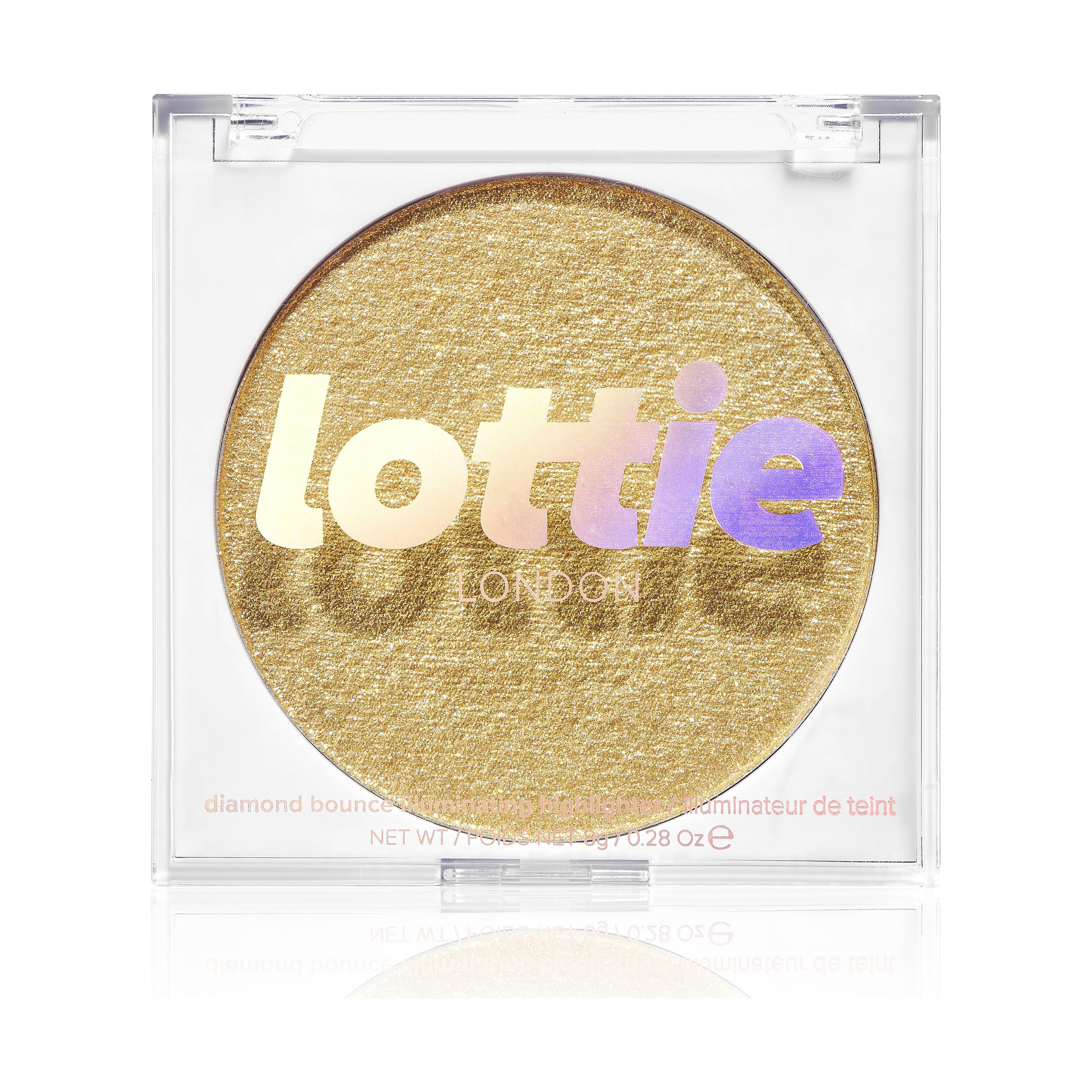 Lottie London Diamond Bounce, Gel-to-Powder Highlighter, 100% Vegan, Golden - image 1 of 9