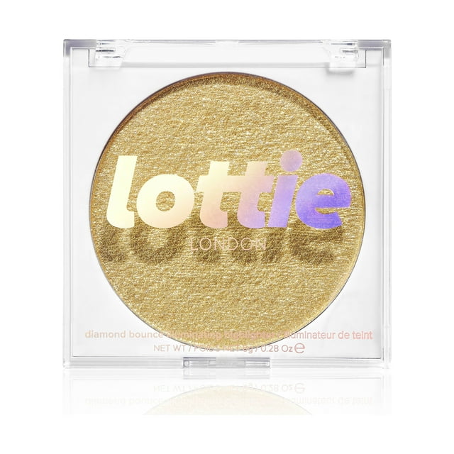 Lottie London Diamond Bounce, Gel-to-Powder Highlighter, 100% Vegan, Golden