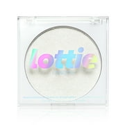 Lottie London Diamond Bounce Highlighter in Frosted Silver, Ultra-Fine Gel-Powder Highlight, 0.28 oz
