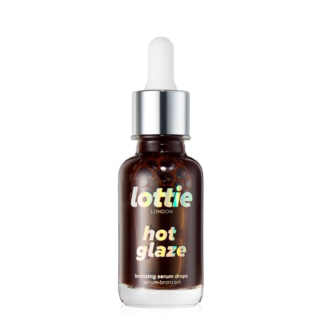 Lottie London Hot Glaze Instant Bronzing Serum Drops, Universal bronzer with Hyaluronic acid and