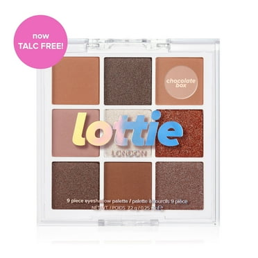 Lottie London Lottie Eyeshadow Palette Chocolate Box, Browns, 9 Pan Eyeshadow Palette, Talc Free, 0.25 oz