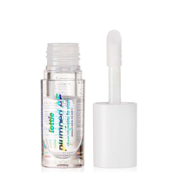 Lottie London Plumped AF, Sheer Plumping Lip Gloss, Clear, 0.14 fl oz
