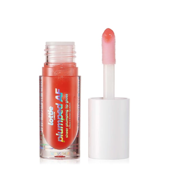 Lottie London Plumped AF, Sheer Plumping Lip Gloss, 4.3 ml