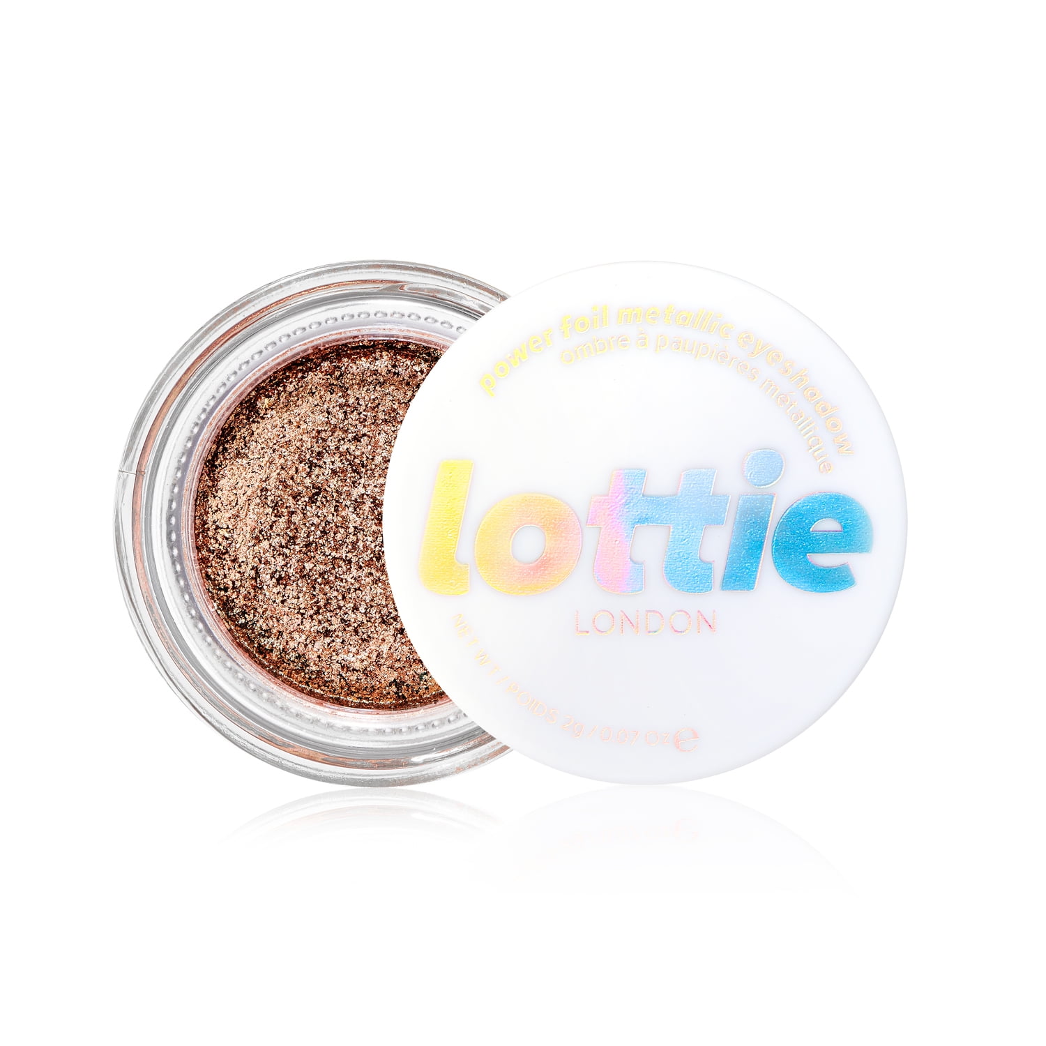Lottie London Power Foil, 100% Vegan Metallic Eyeshadow Pot, Unphased, 2g