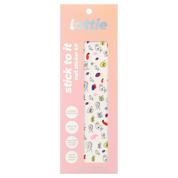 Lottie London Stick To It, Glossy Nail Sticker, Abstract, Up To 200 Stickers