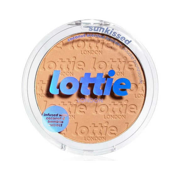 Lottie London Sunkissed Baked Bronzer, 100% Vegan Powder Bronzer, Sunburst Light Medium, 0.29 oz
