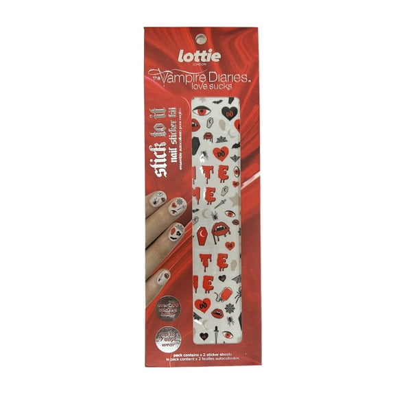 Lottie London The vampire Diaries love sucks Stick To It, Nail Sticker Kit, 200+pieces