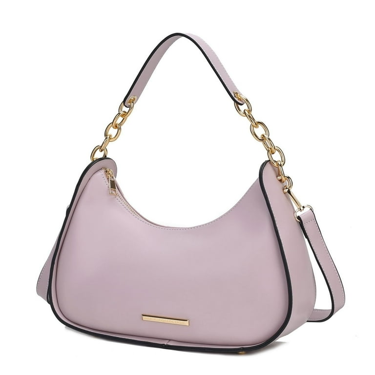 MKF Collection Lottie Vegan Leather Women's Hobo Bag, Shoulder Purse Handbag by Mia K. - Lilac MKF Collection Lottie Vegan Leather Women's Hobo Bag, Shoulder Purse Handbag by Mia K. - Lilac