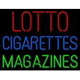 thumbnail image 1 of Lotto Cigarettes Magazines LED Neon Sign 15 x 19 - inches, Black Square Cut Acrylic Backing, with Dimmer - Bright and Premium built indoor LED Neon Sign for Defence Force., 1 of 6