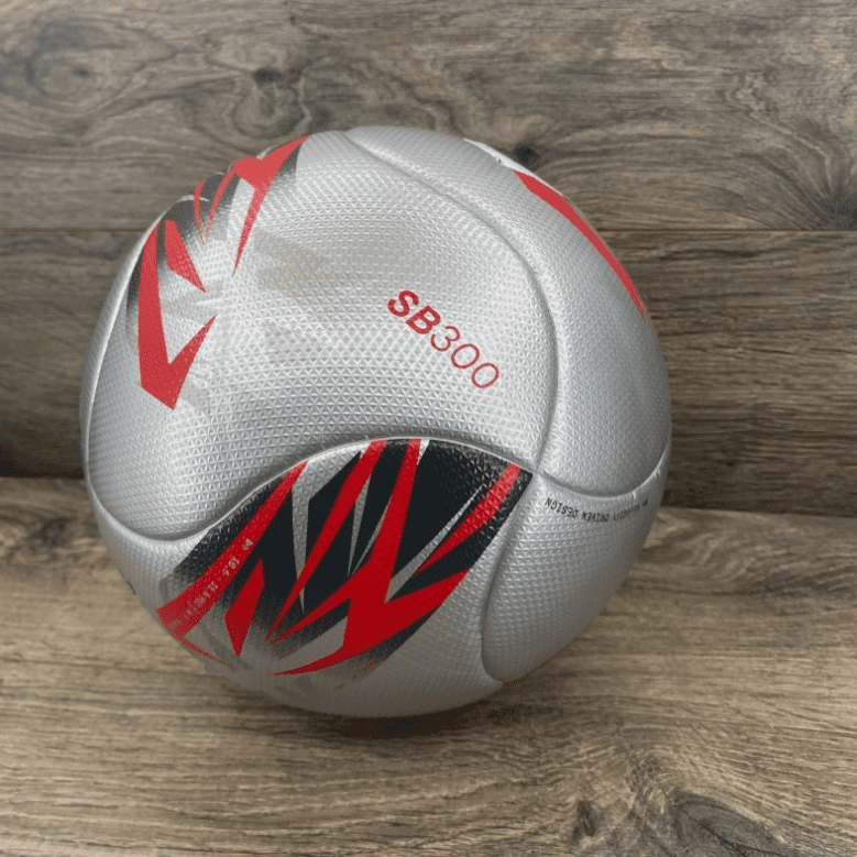 Lotto SB300 Thermally Bonded Soccer Ball Silver Red Velocity Driven Design