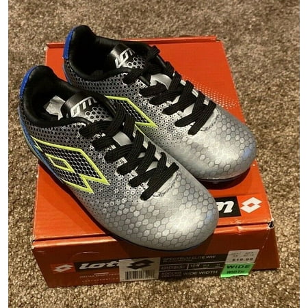 Lotto Spectrum Elite WW Silver/Black/Royal Youth Soccer Clears Sz 10w NEW