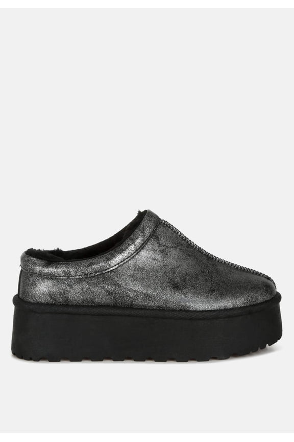 Lottys Faux Leather Platform Classic Slip-On