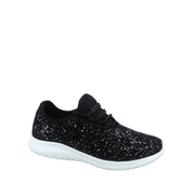Black sparkly plimsolls sales