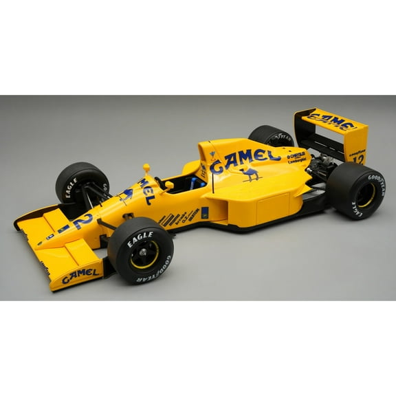 Lotus 102 #12 "Lamborghini Engine" F1 "Monaco GP" (1990) "Mythos Series" with Display Case 1/18 Model Car by Tecnomodel
