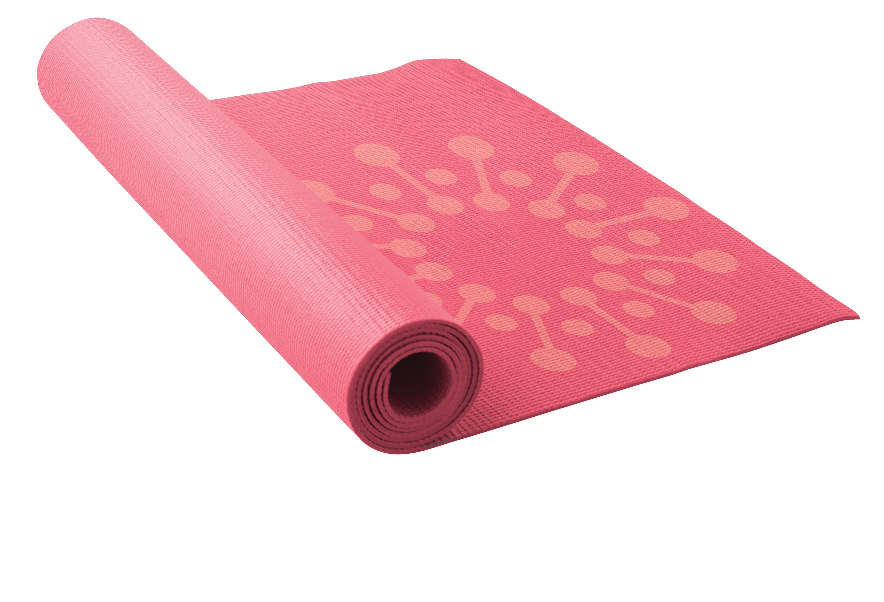 Lotus 3mm PVC Yoga Mat with Non-Slip Surface, Purple Mandala Print 