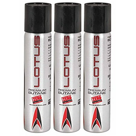 Lotus 400ml Premium Butane Fuel with 99.99% Purity (3 Pack)