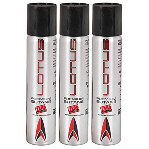Lotus 400ml Premium Butane Fuel with 99.99% Purity (3 Pack)