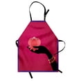 thumbnail image 1 of Lotus Apron Silhouette of Woman Hand with Bangles Holding a Japanese Flower Asian Folklore Design, Unisex Kitchen Bib Apron with Adjustable Neck for Cooking Baking Gardening, Multicolor, by Ambesonne, 1 of 3