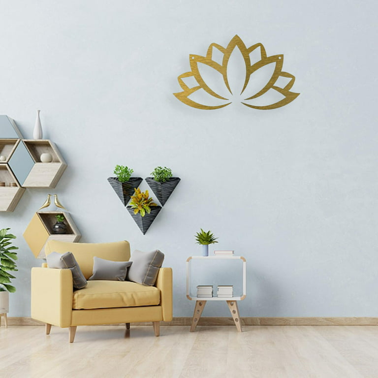 Lotus Art, Metal Wall Decoration, Home Wall Hanging Decoration, Meditation  Decor, Living Room Bedroom and Yoga Room Housewarming 
