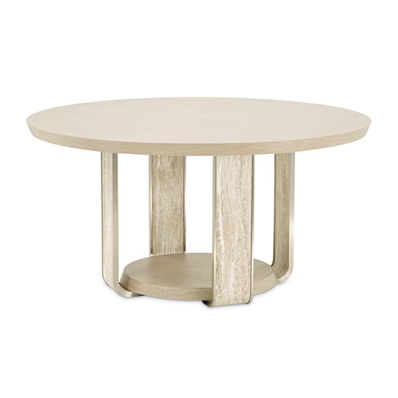 Lotus Bay 60-Inch Round Dining Table - Sand